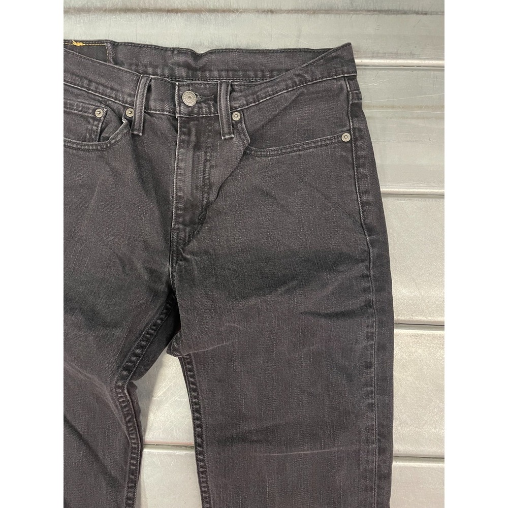 Levis 514 Jeans Mens 31x31 Black Wash Denim Slim Straight - Picture 4 of 16